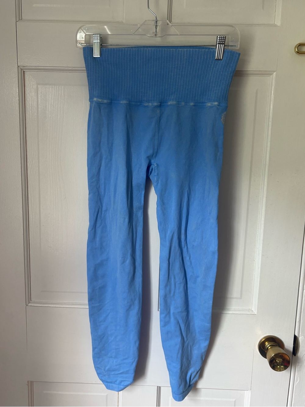 Free People Movement FP Good Karma Leggings Blue Periwinkle, Size M/L High Rise